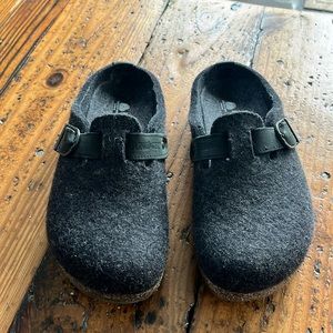 Haflinger Buckle Clog Charcoal Size 37